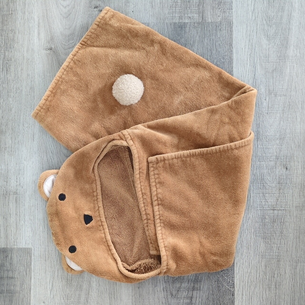 West Elm X Pbk Brown Bear Bath Baby Hooded Towel